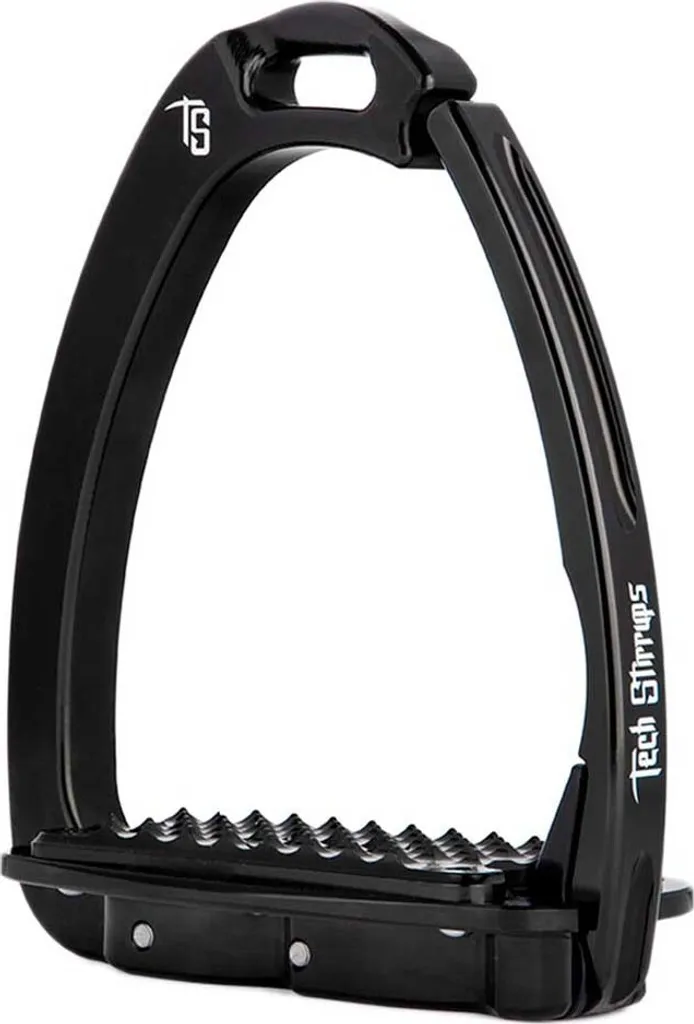Tech Stirrups Venice Dressage Etriers Noir Sloped pour Cavalier Exigeant