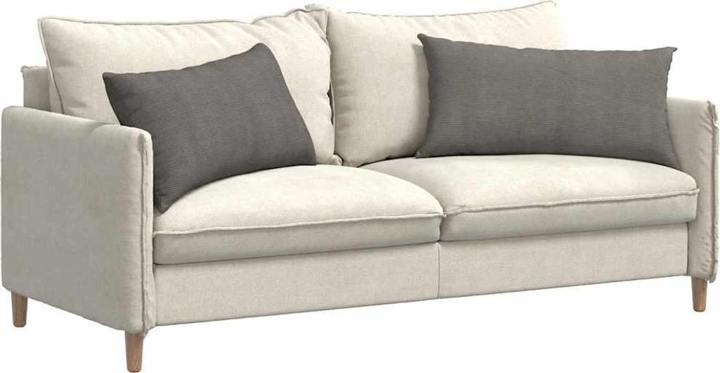 Langlebige Sofakissen 2 Stück Hellgrau 80 x 40cm Cordstoff - Möbel150115 - Gartenmöbelauflagen