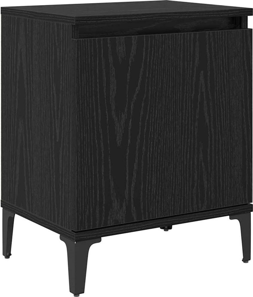 Nachttisch Schwarz Eichen-Optik 40 x 30 x 50 cm Holzwerkstoff