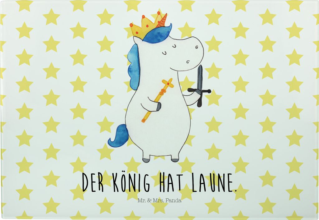 Mr. & Mrs. Panda Schneidebrett Einhorn König mit Schwert - Produktbild 
