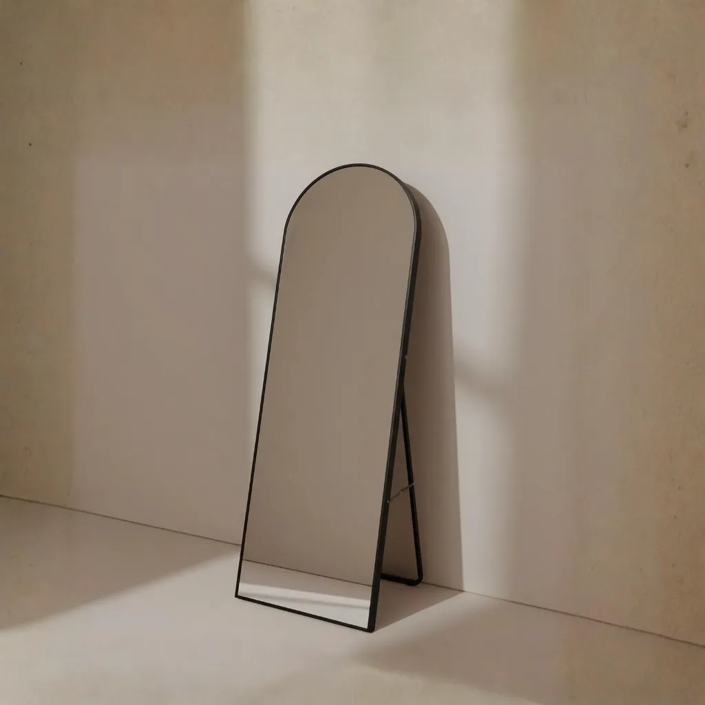 Miroir psyché rectangulaire FRAM 150x50 cm avec support stable intégré