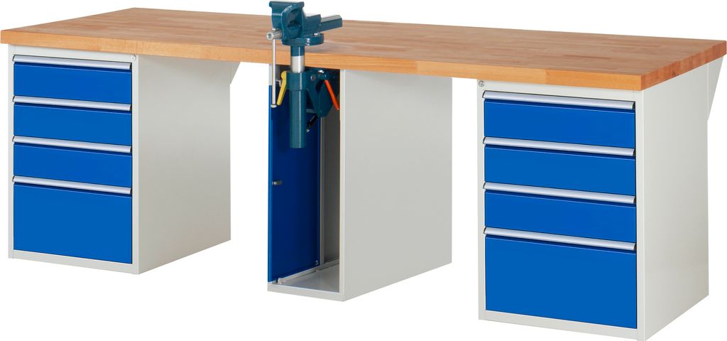 Rau Werkbank 7510A0, B2500xT900xH890mm, 8x Schublade-TA, 1x SSKL