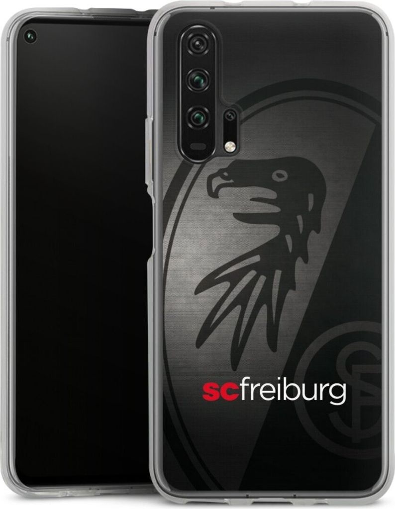 DeinDesign Handyhülle für Huawei Honor 20 Pro Silikon Hülle Case Smartphone Schutzhülle Metallic Look Offizielles Lizenzprodukt SC Freiburg