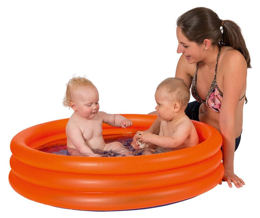 Planschbecken Happy People 3-Ring-Pool Ø 122x23 cm orange Produktbild 