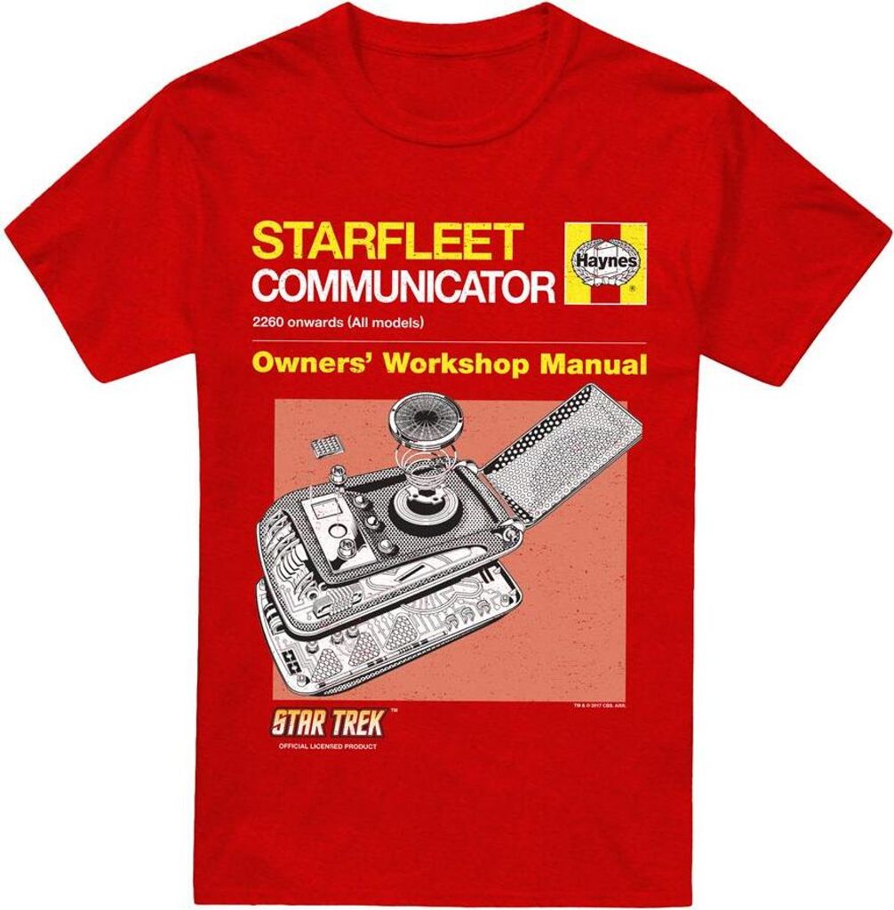 Star Trek - "Comm" T-Shirt für Herren/Damen Uni TV17636 (XL) (Rot)