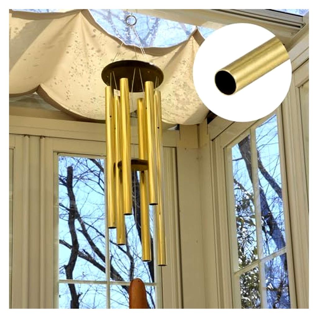 Messingrohr (13mm Außendurchmesser x 0,5mm Wandstärke x 200mm Länge) 2 Stück, gerades Rohr - für die Wohnraumgestaltung, Maschinenbau, DIY-Han...