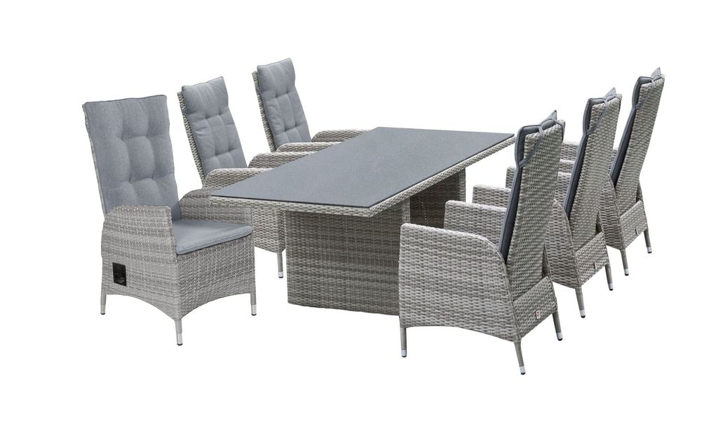 LC Garden »Roma« Gartenset natur Dining Set Sitzgruppe Gartenmöbelset