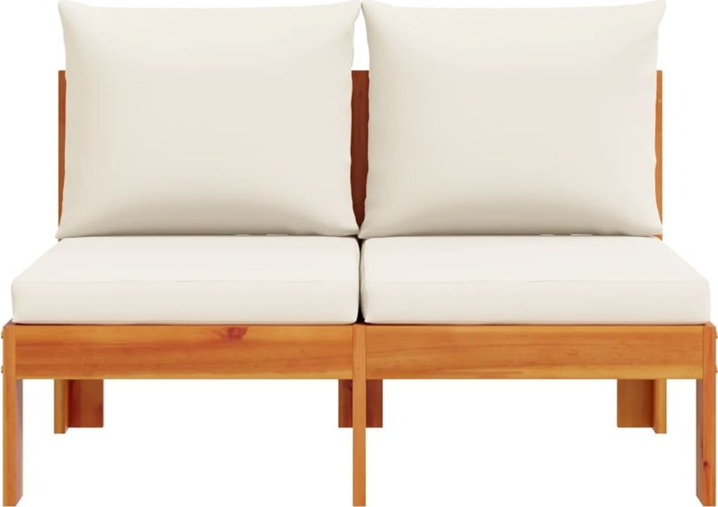 vidaXL Gartensofa ohne Armlehnen mit Kissen 2-Sitzer Produktbild 5