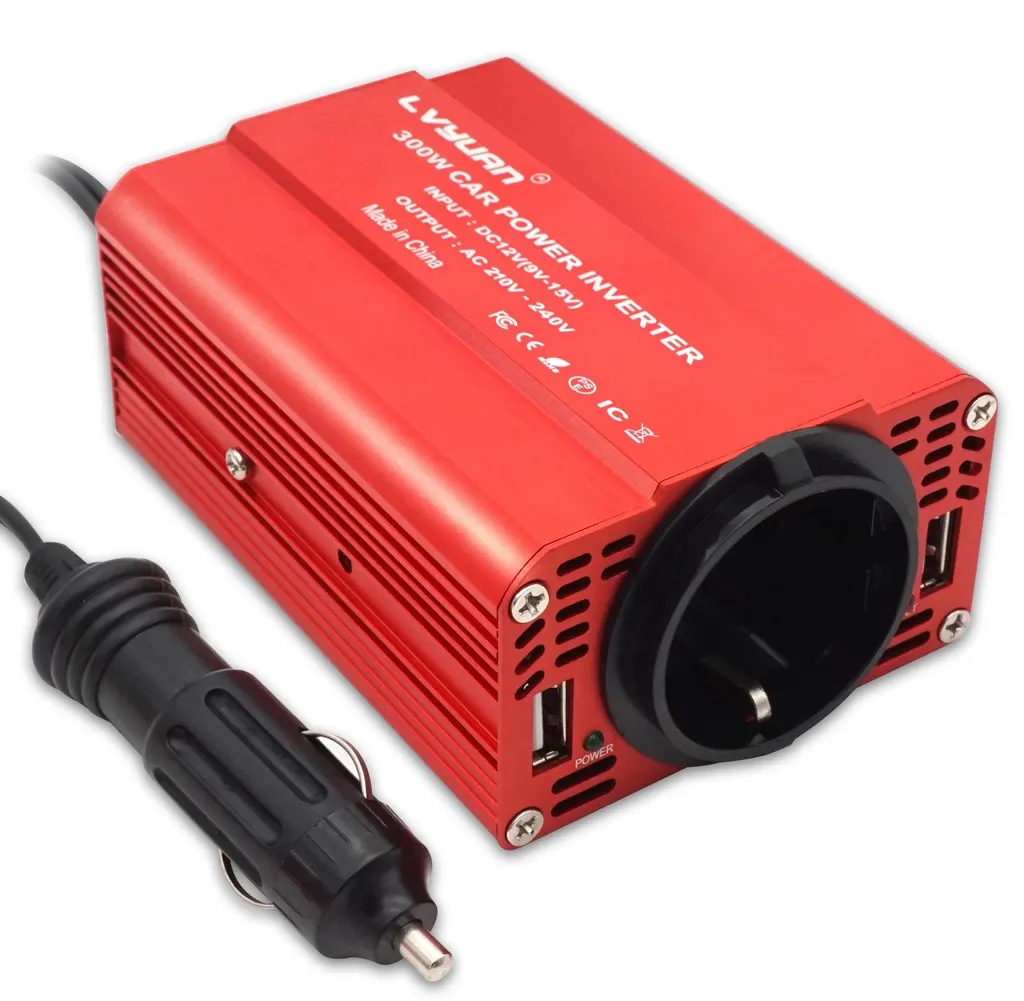 Onduleur Voiture 12V 220V avec Double Port USB et Design Compact UE