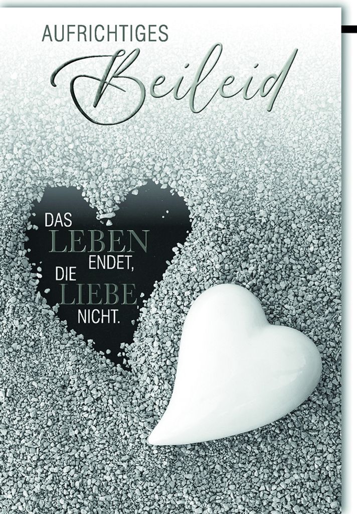Trauer – Beileid – Kondolenzkarte mit Umschlag - Aufrichtiges Beileid,