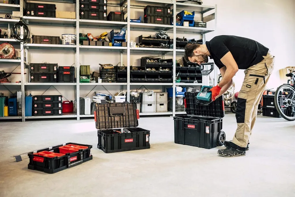 Mallette d'assortiment 6 en 1 XL Chariot d'atelier mobile Rollbox noir