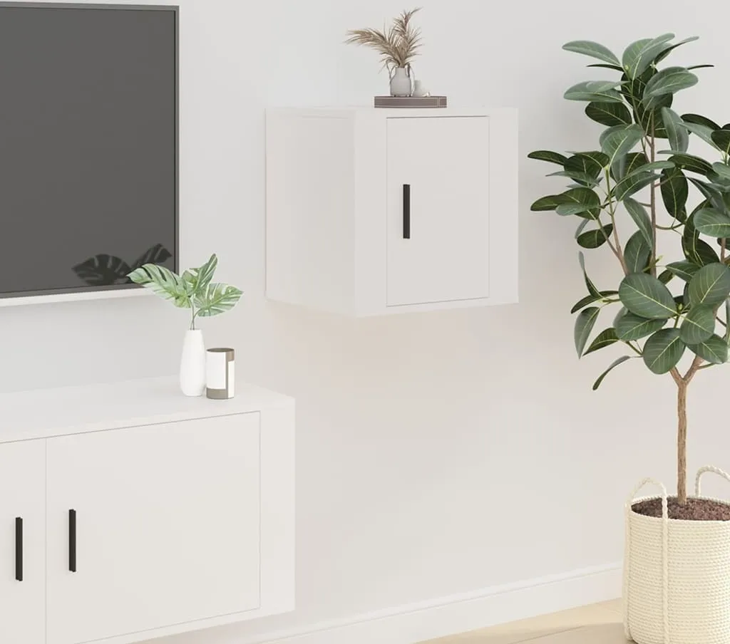The Living Store Parete TV bianca 40x34,5x40 cm