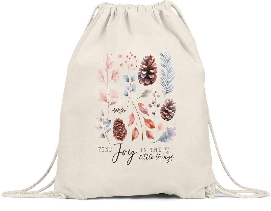Find joy in the little things Turnbeutel Weihnachten Produktbild 
