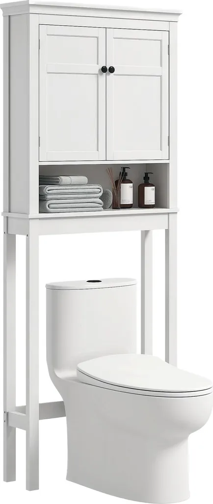 Meuble de toilette haut blanc : rangez tout sans encombrer votre salle de bain