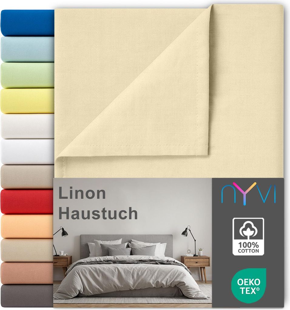 Linon Deluxe Bettlaken ohne Gummizug aus 100% Produktbild 
