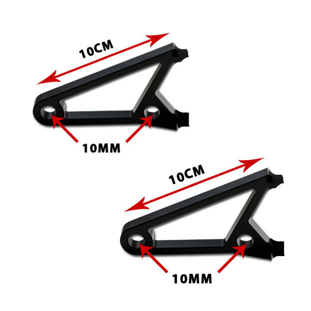Support de Phare CNC Alu Noir L 100mm pour Fourche Moto Universel