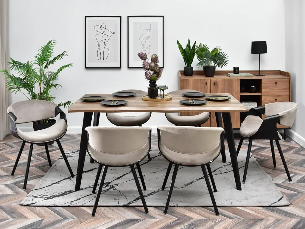 Offerta Sedia SAROLTA Design | Nero e Beige per la tua Cucina - 6