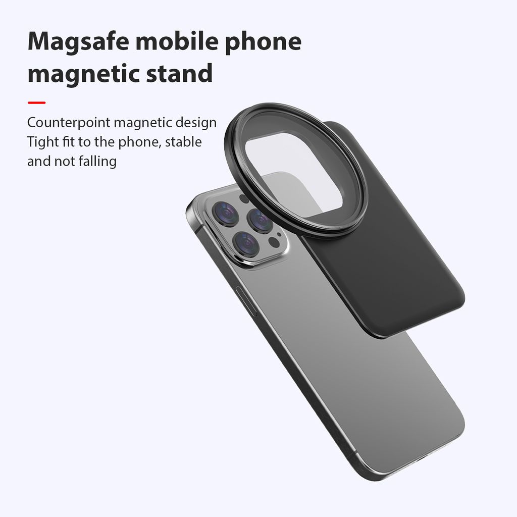 6,1 Zoll magnetische Telefonfilterhalterung, Telefonfilterhalter mit 67 mm CPL + ND2-400 + 1/2 schwarzen Diffusionsfiltern, Ersatz fuer iPhone 15 P...