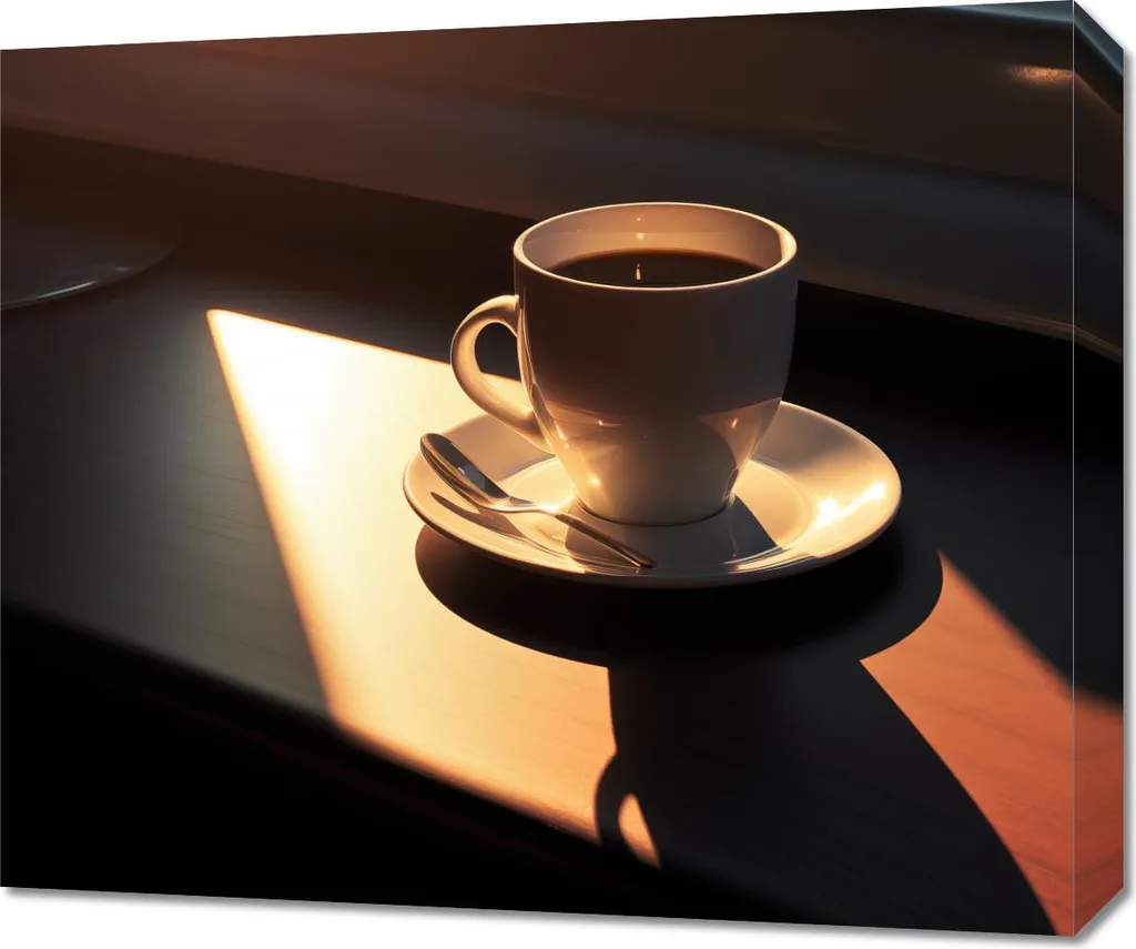 Quadro 60x50cm Caffè al Mattino - Emozioni su Tela per la Casa