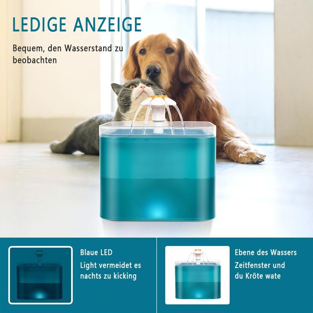 Trinkbrunnen 2 Liter, Katzen Trinkbrunnen, Produktbild 3