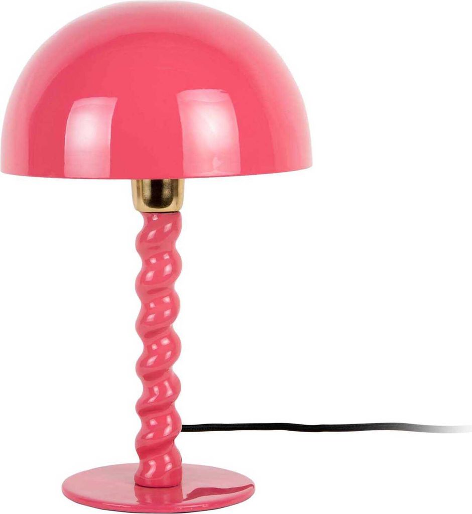 Leitmotiv - Tischleuchte Prisa - Leuchtendes Rosa - Ø25cm Tischlampe - Nachttischlampe, Wohnzimmer, Schlafzimmer