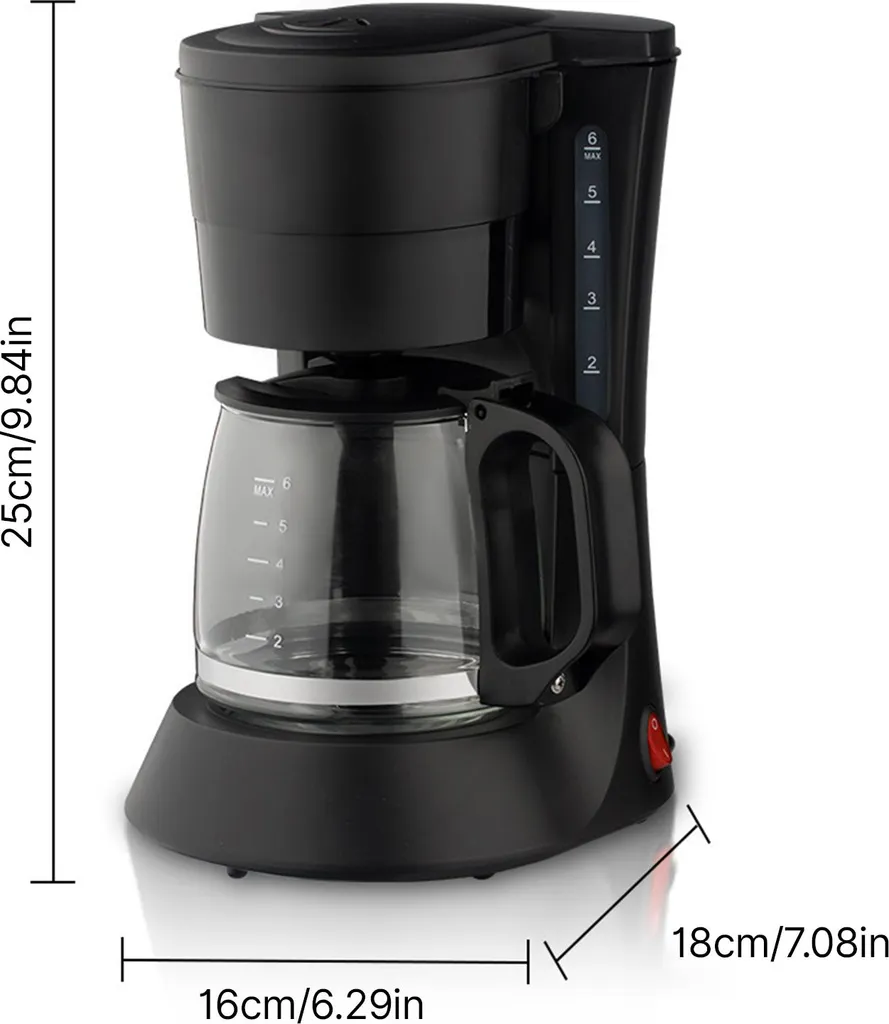 Petite Cafetière Électrique Anti-fuite avec Verseuse Graduée 600ml - 2