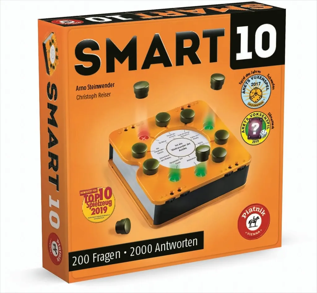 Jeu de société Smart 10 Piatnik boîtier de quiz interactif et compact