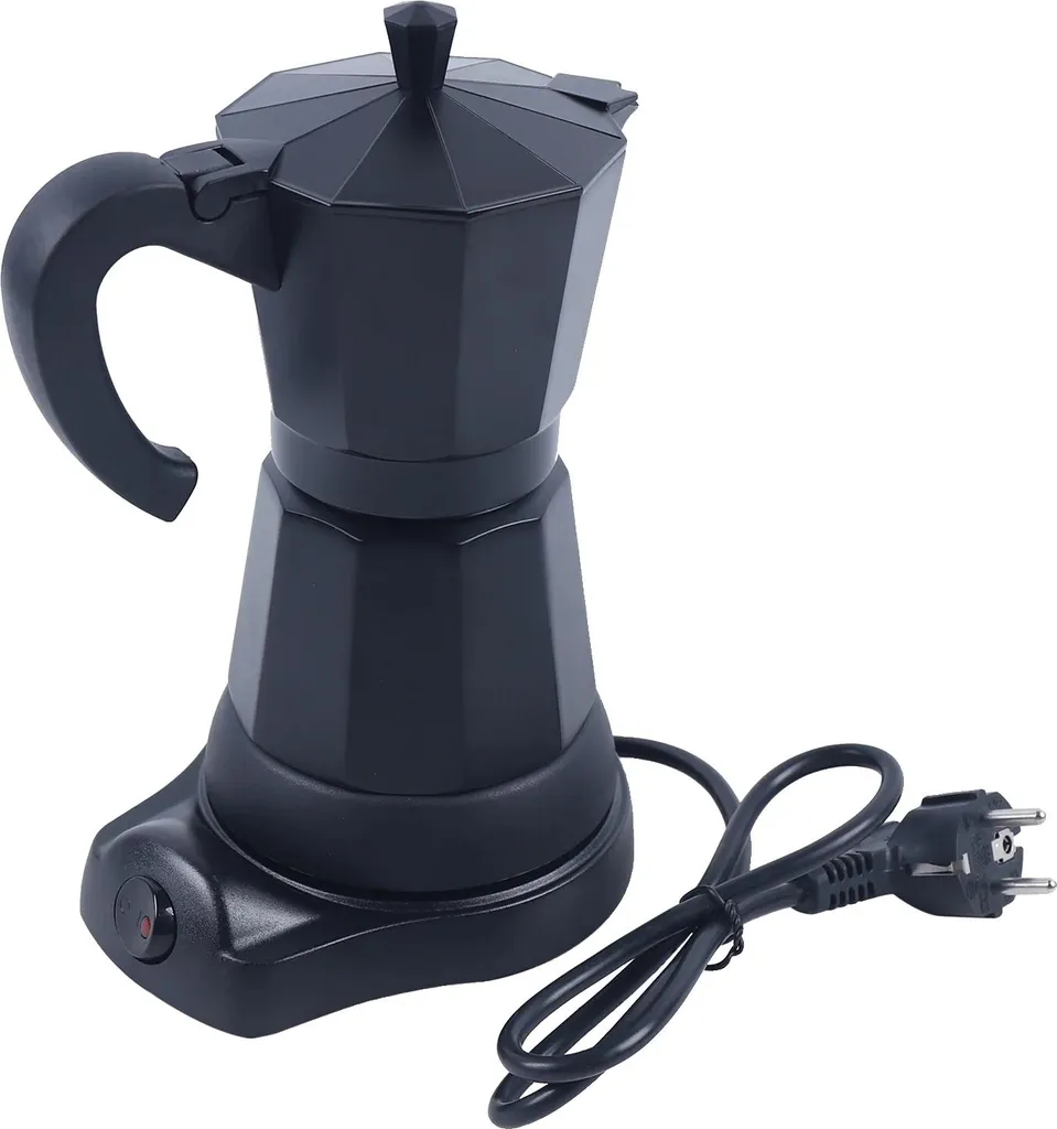 Caffettiera Moka Elettrica Nera Alluminio - Design e Funzione 2026