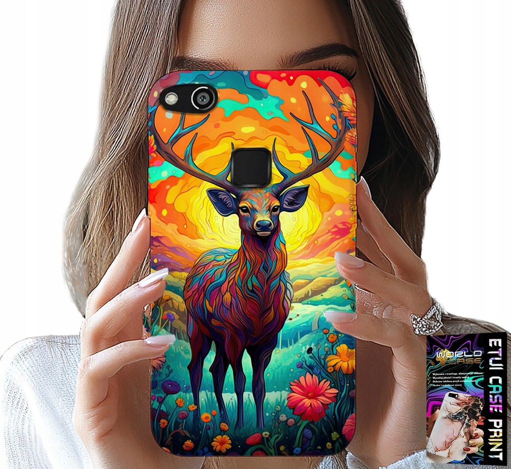 Etui Für Huawei P9 Lite 2016 - Bunte Designs Hirsch Elch Wald Tiere
