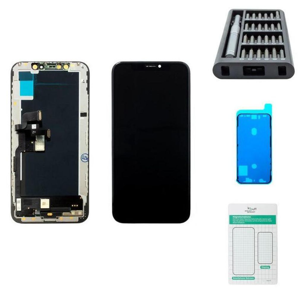 iPhone XS OLED Display schwarz - Premium-Set