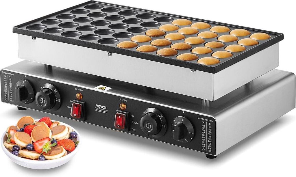 50PCS 43mm Mini Dutch Pancake Maker Commercial Dorayaki Baker 1700W
