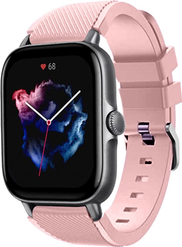Strap-it Amazfit GTS 3 Silikonarmband (Rosa)