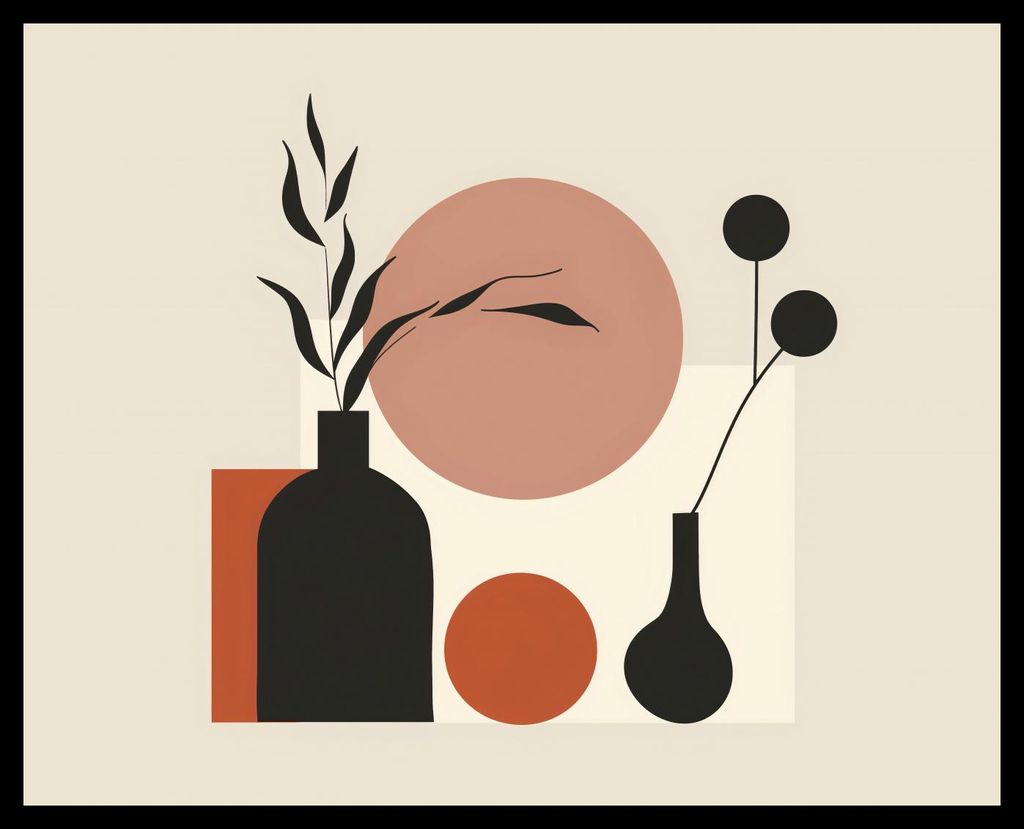 Plakat 50x40cm Pflanzen Tisch