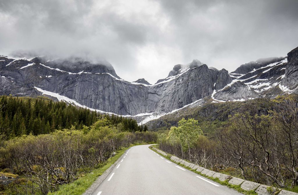 hansepuzzle 35118 - Norwegen Puzzle, 500 Teile, Natur, 46,0 x 30,0cm mit hochwertiger Aufbewahrung, Kartonbox und wiederverschließbarem Beutel