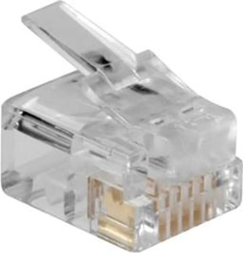 Connecteur modulaire RJ12 6P6C pour sertir vos câbles de téléphone ronds