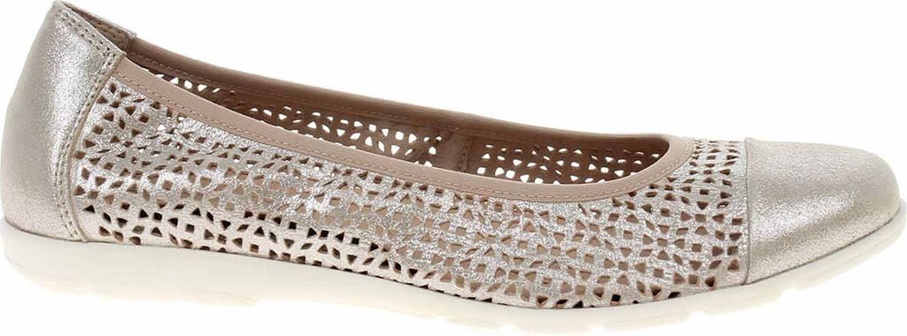 Caprice Damen Ballerinas 9-22151-20 taupe sue.met. 37 Produktbild 