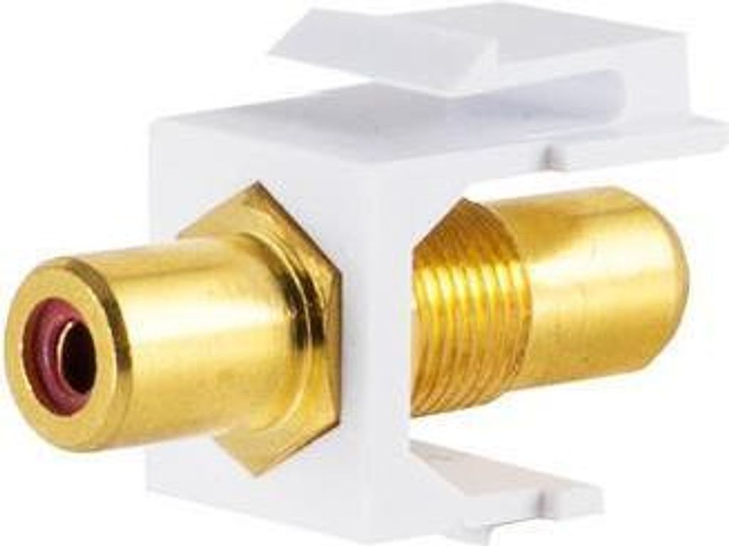 shiverpeaks -BASIC-S--Keystone Verbinder Cinch Buchse vergoldet, rot (BS08-10061)