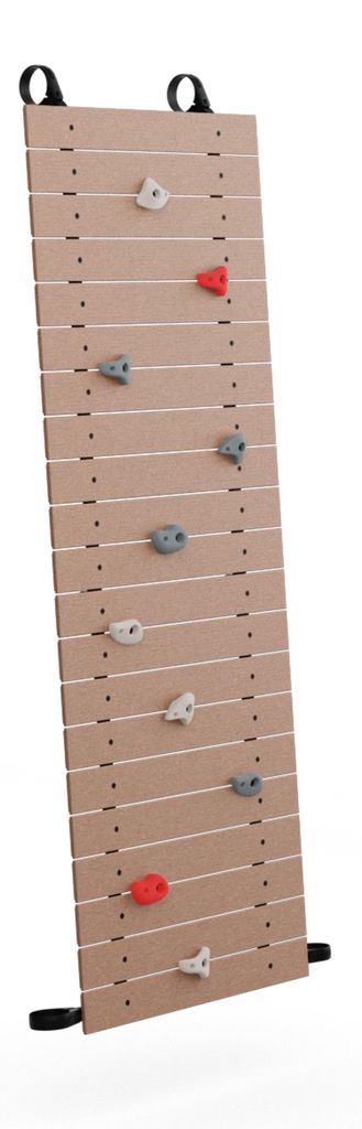 BERG PlayBase Kletterwand aus Bambus, 10 Klettergriffe