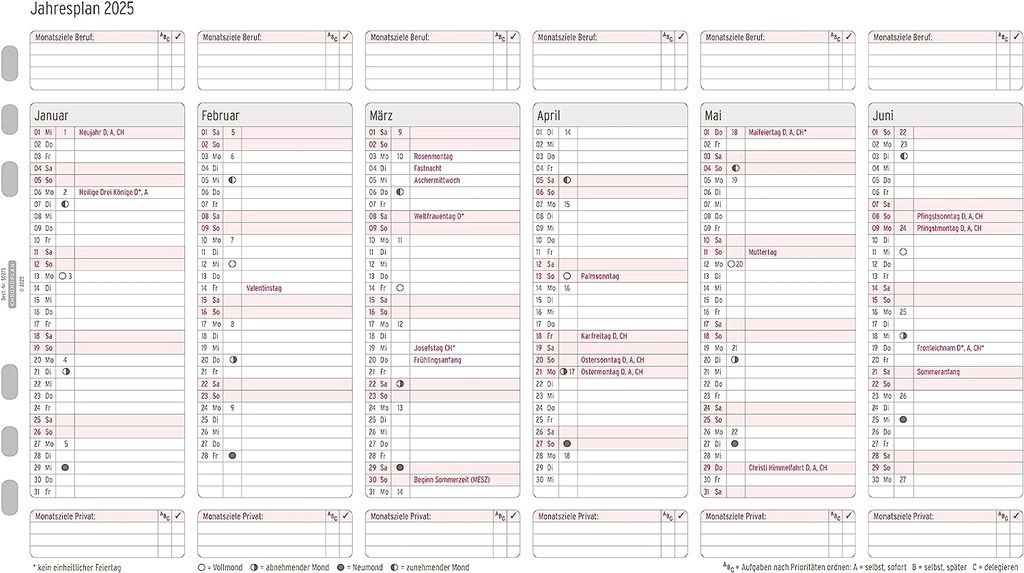 CHRONOPLAN Jahresplan 2025 DIN A5 Kaufland.de