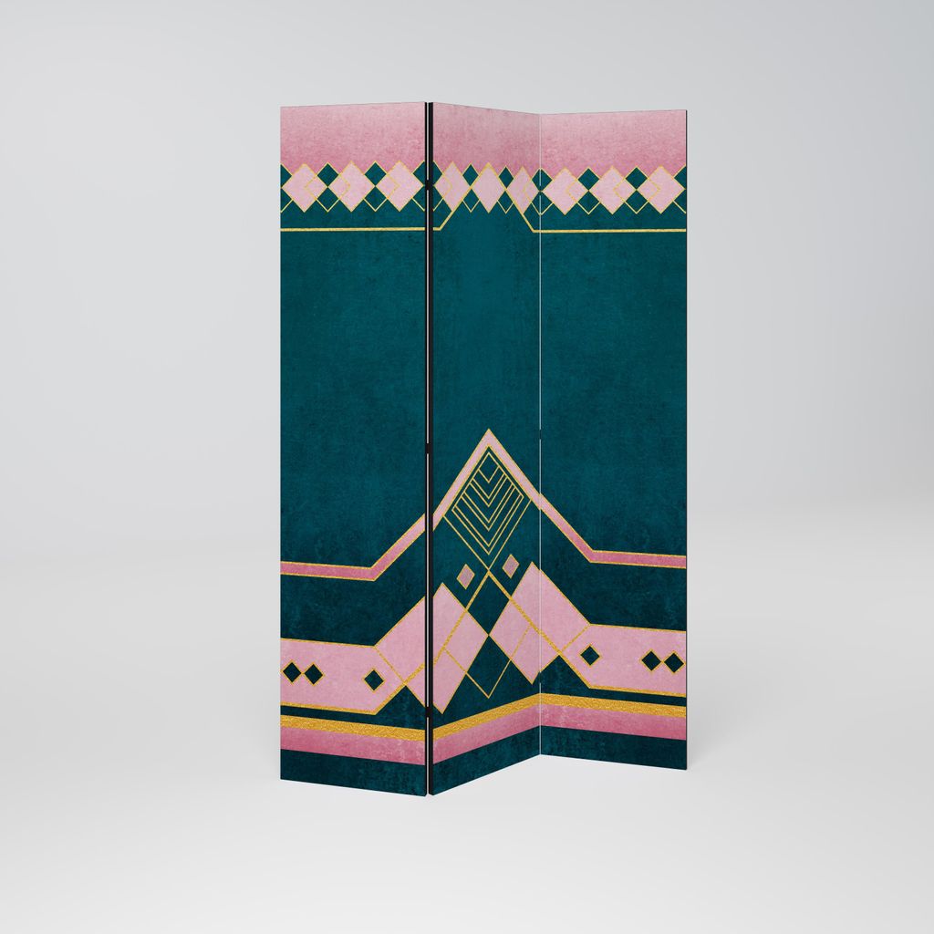 SpaceRebels Paravent Raumteiler - 3-teilig Raumtrenner, Druck 2-Seite - Raumtrenner - Trennwand Wohnung - Room Divider - Spanische Wand Deko Modern...