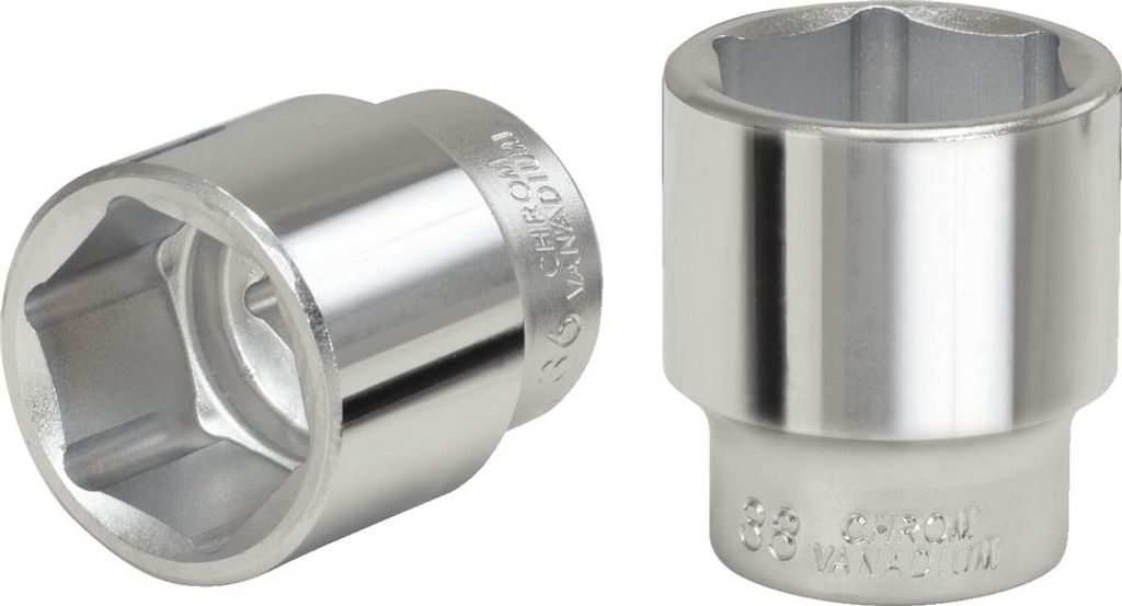 KS TOOLS 911.3424-E 3/4" Sechskant-Stecknuss, kurz, 24mm, auf Hänger