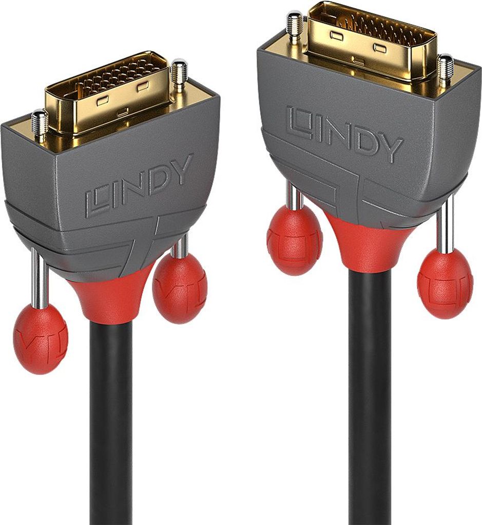 LINDY DVI-D Dual Link Kabel Anthra Line 5m