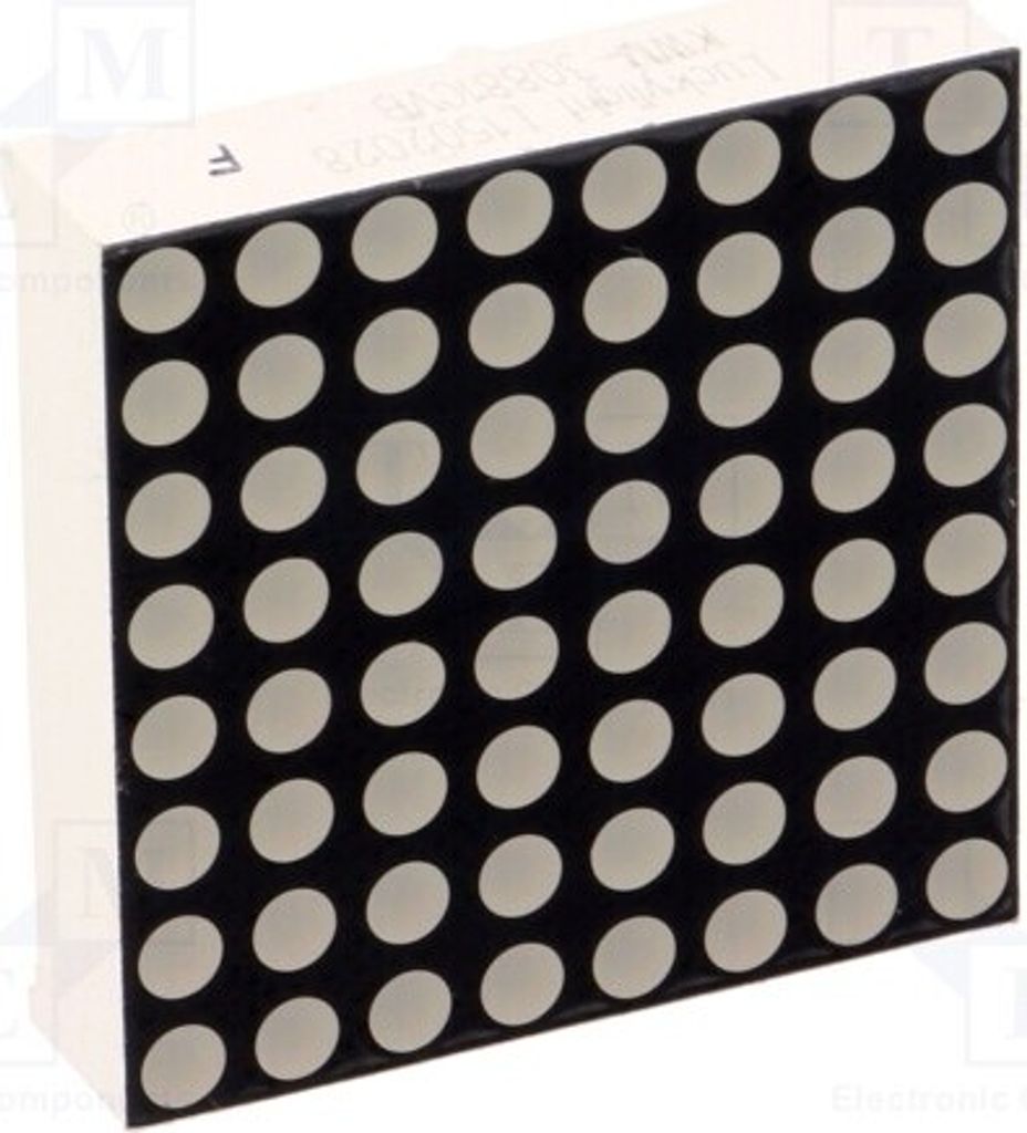 1x Display: LED rot 32x32mm Kathode 30÷60mcd 8x8 Matrize 2÷2,6V KWM-30881CVB LED