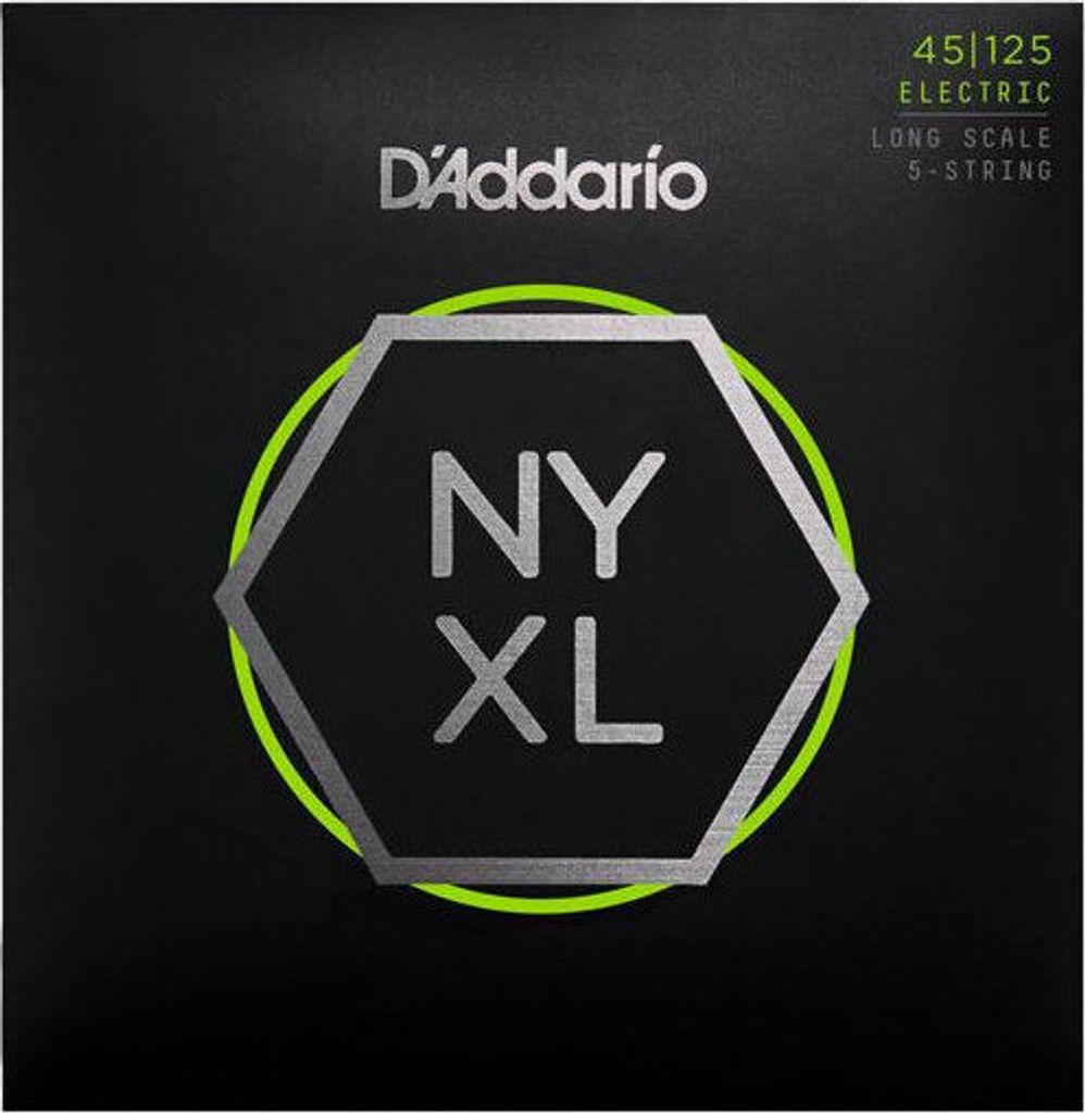 D'Addario NYXL45125 Saiten für 5-saitigen E-Bass, Saiten für 5-Saiter E-Bass