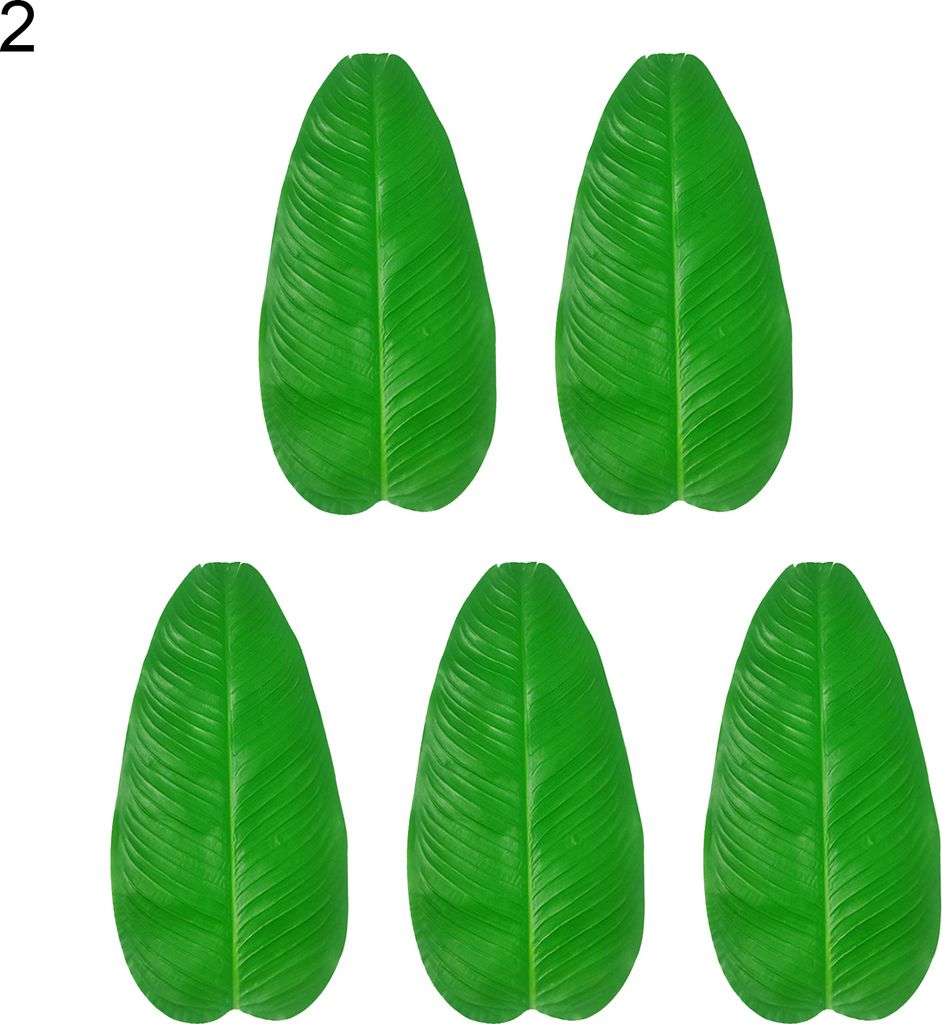 5pcs/Tasche Künstliche Pflanze attraktive Anti -Fade -Stoff realistische exquisite gefälschte Canna -Lotusblätter für Zuhause-2