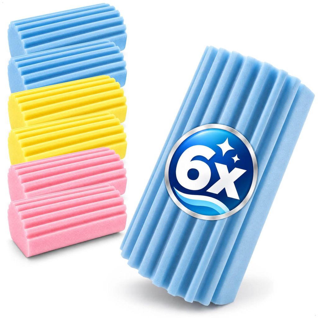 com-four® 6x Staubschwamm feucht verwendbar - saugfähige Produktbild  KI-generiertes Bild