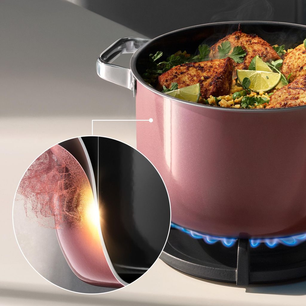 Fusiontec Mineral Pro, hrnec s poklicí, 20 cm, růženín Obrázek produktu 
