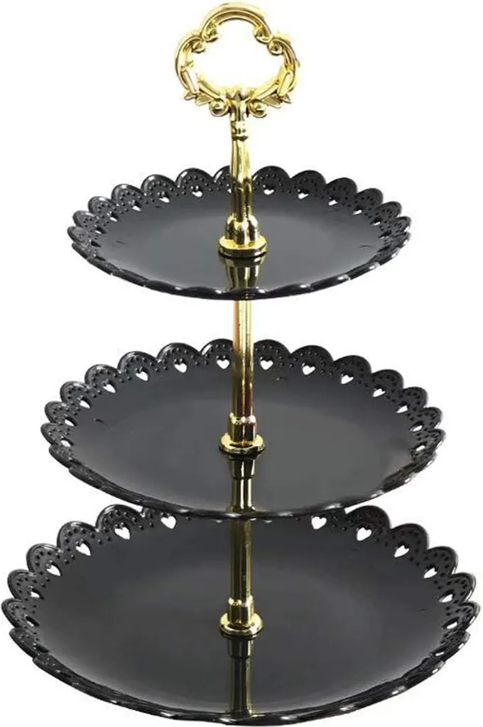 BetterJonny Set di 6 aste da 2 a 3 piani per torte nuziali, supporto
