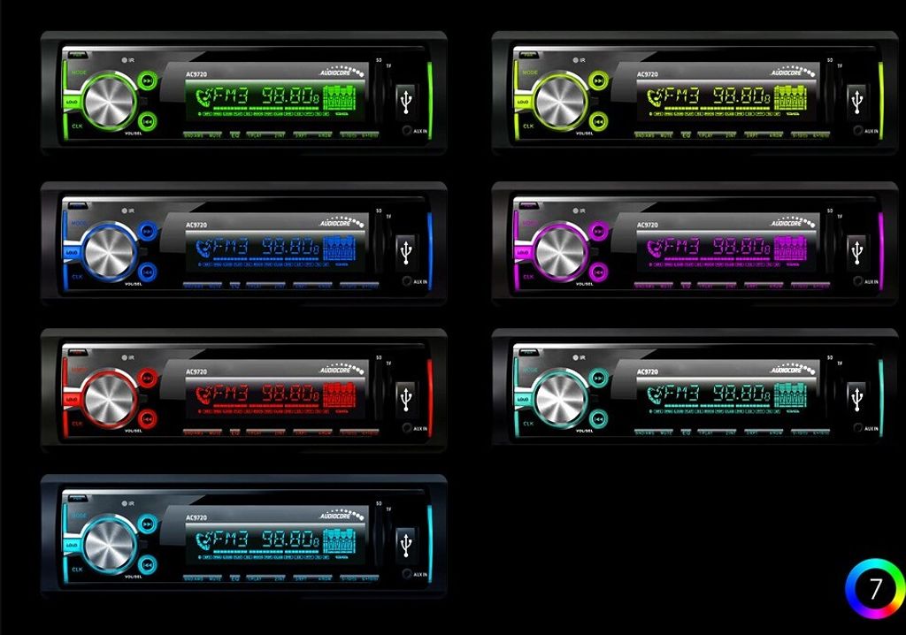 Radioodtwarzacz Samochodowe Audiocore Ac9720B (Usb + Aux + Zdjęcie produktu 6