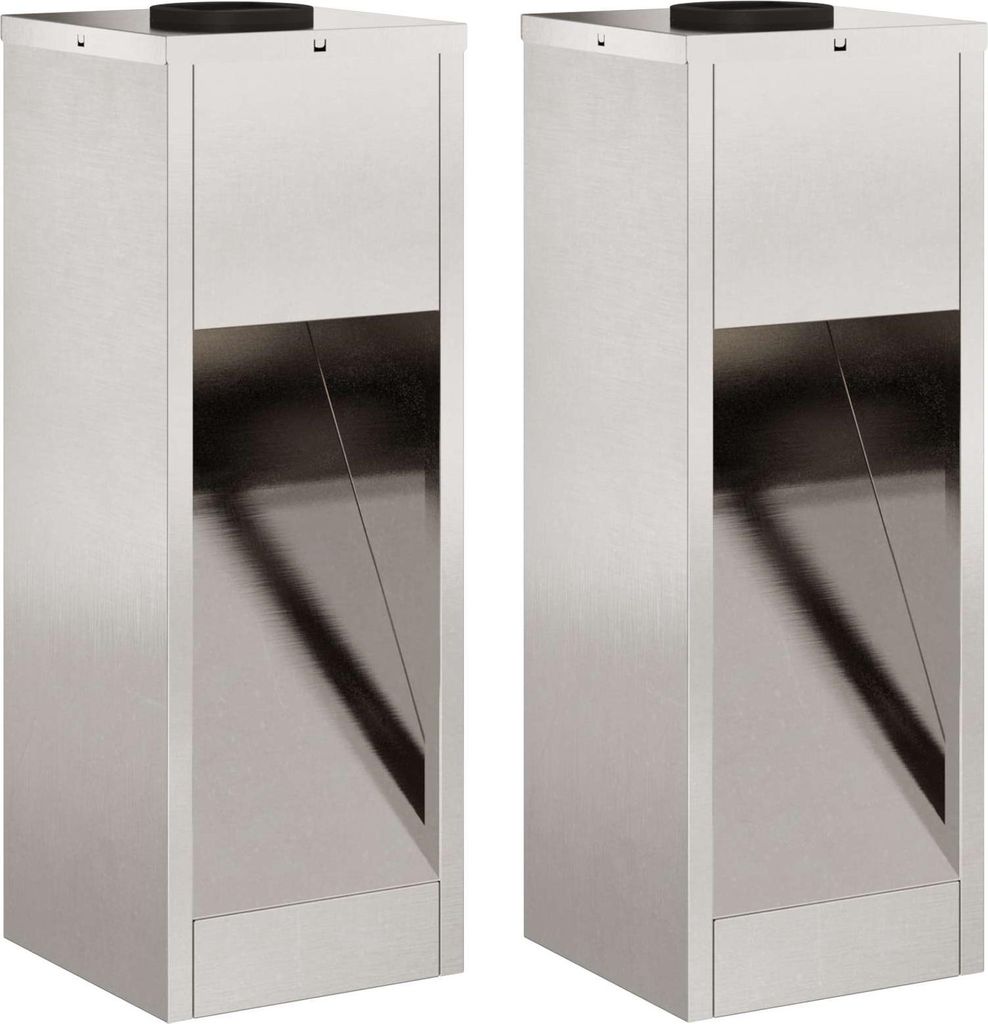 Solar LED Wegeleuchte 2 pcs Silber Edelstahl